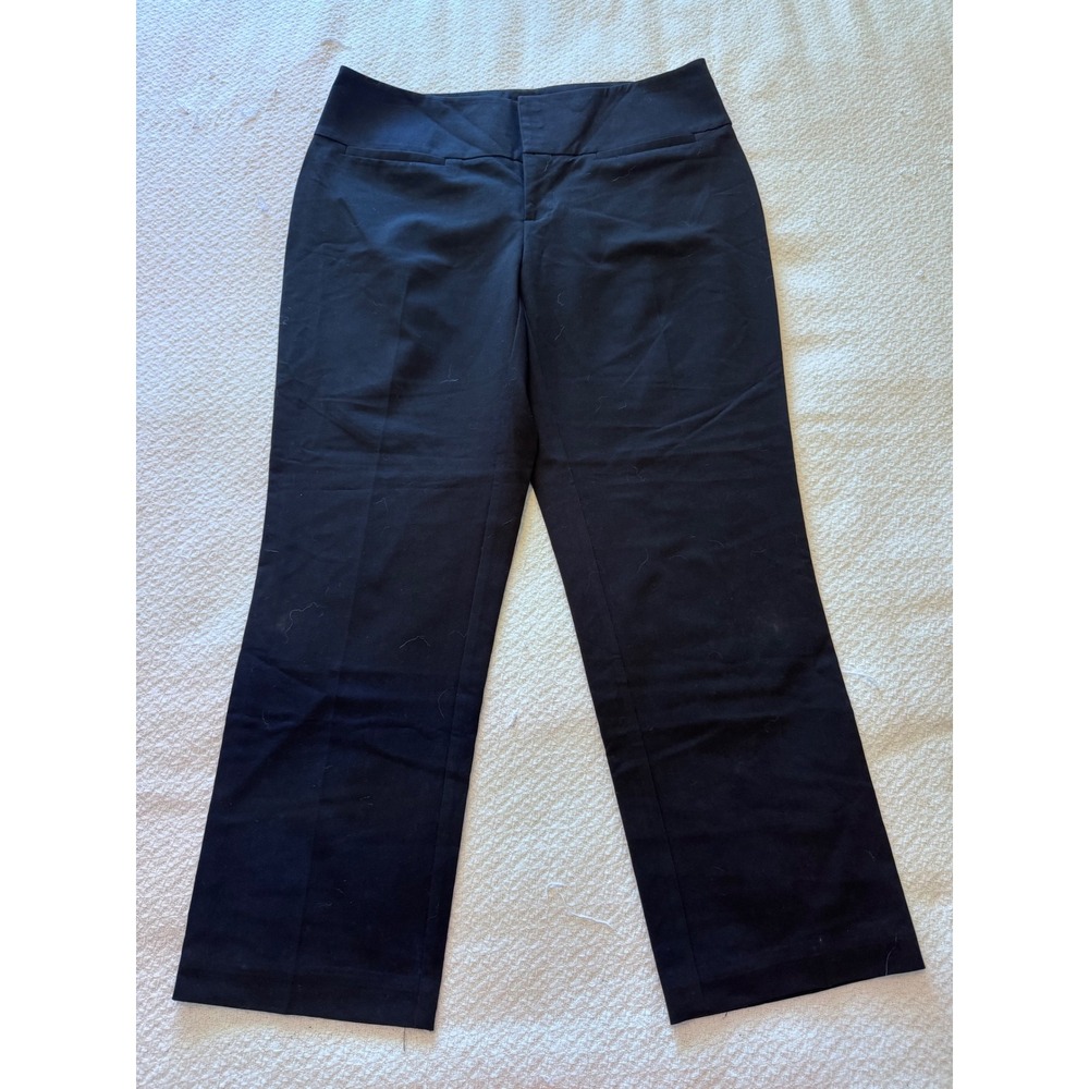 INC International Concepts Black Straight Leg Dress Pants Trousers Womens 8